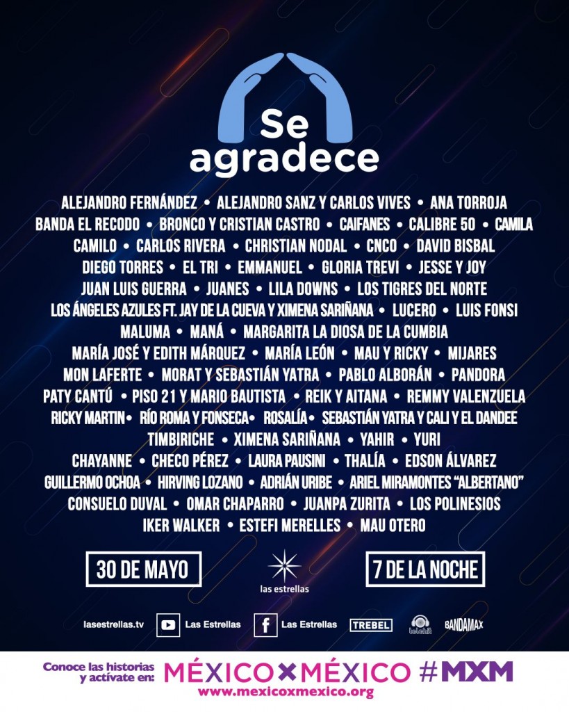 Se Agradece, el concierto desde México por los médicos de todo el mundo